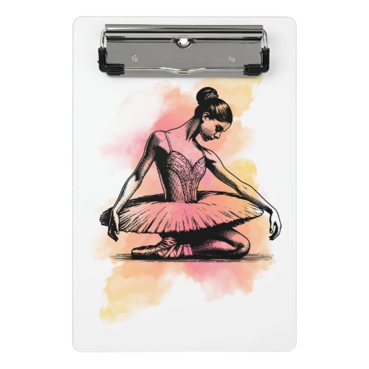 Ballerina Dancing in Color  Mini Klembord (Voorkant)