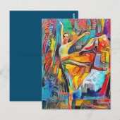 Ballerina Dancing in Colorful Landscape Briefkaart (Voorkant / Achterkant)