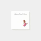Ballerina Dancing in Pink Dress Personalized Post-it® Notes (Voorkant)