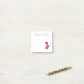 Ballerina Dancing in Pink Dress Personalized Post-it® Notes (Op bureau)