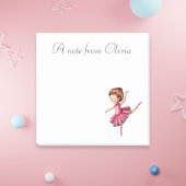 Ballerina Dancing in Pink Dress Personalized Post-it® Notes