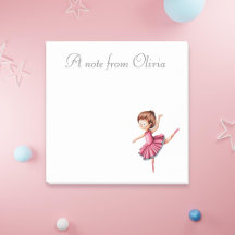 Ballerina Dancing in Pink Dress Personalized