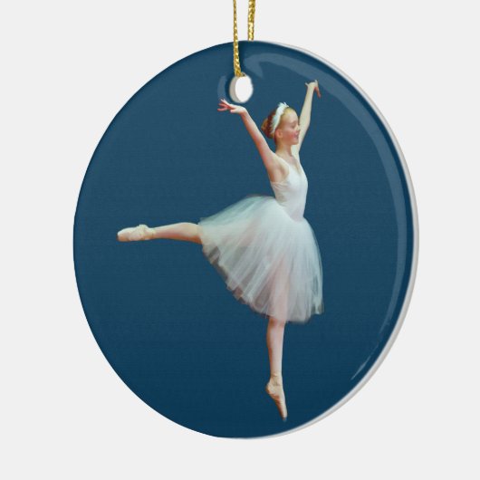 Ballerina Dancing on Blue Ornament (Links)