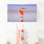 Ballerina Dancing on the Beach Spandoek (Insitu)