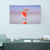 Ballerina Dancing on the Beach Spandoek (Beurs)