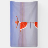 Ballerina Dancing on the Beach Spandoek (Verticaal)