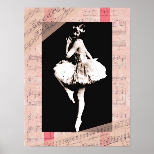 Ballerina Dancing Poster (Voorkant)