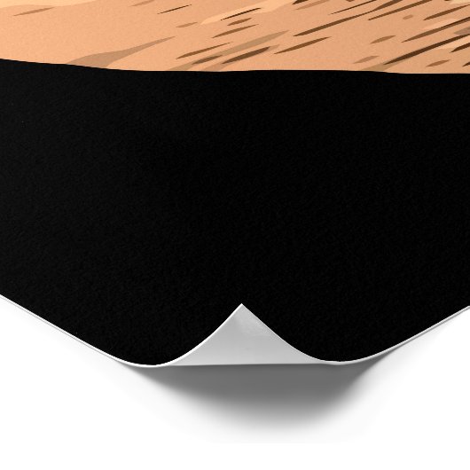 Ballerina Dancing Sunset Abstracte silhouette Art Poster (Hoek)