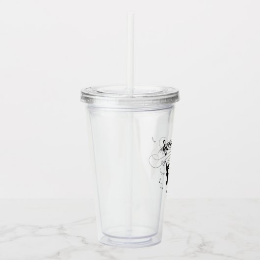 Ballerina Dancing with Music Acryl Drinkbeker (Rechts)