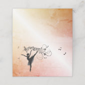 Ballerina Dancing with Music Marked Oranje Glow Plaatskaartje (Buitenkant ongevouwen)