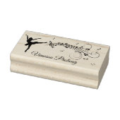 Ballerina Dancing with Music Personalized Rubberstempel (Stempel)