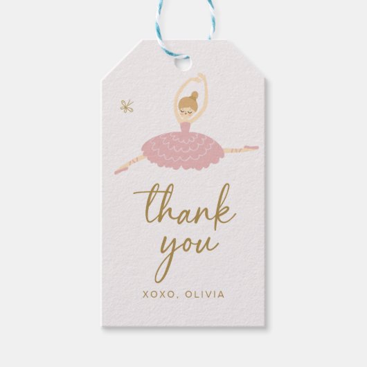 Ballerina dank u Label · Ballet dank u Label Cadeaulabel (Voorkant)