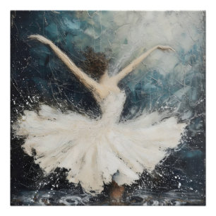 Ballerina Dans Abstracte Kunst Foto Afdruk