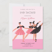Ballerina dans baby douche kaart (Voorkant)