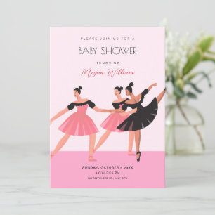 Ballerina dans baby douche kaart