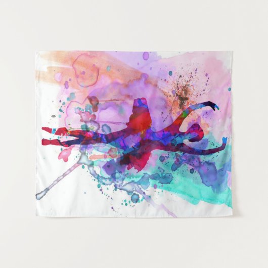 Ballerina Dans Eigenaar Cadeau | Schattig, Mooi Ve Wandkleed (Voorkant (horizontaal))