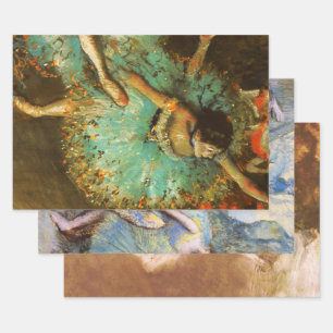 Ballerina Dans Groene Danser Edger Degas Schilderi Inpakpapier Vel