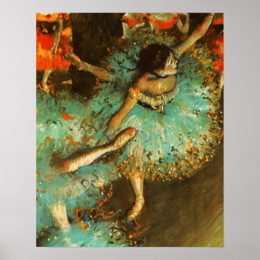 Ballerina Dans Groene Danser Edger Degas Schilderi Poster (Voorkant)