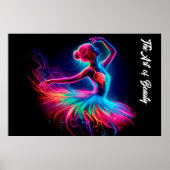 Ballerina dans kleurrijke elegante meisje heldere  poster (Voorkant)