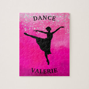 Ballerina Dans Roze Ombre Glitter Legpuzzel