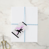 Ballerina Dans Roze & Zwart Cadeaulabel (Met Touw)