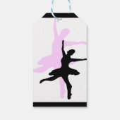 Ballerina Dans Roze & Zwart Cadeaulabel (Achterkant)