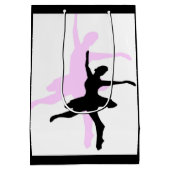 Ballerina Dans Roze & Zwart Medium Cadeauzakje (Achterkant)