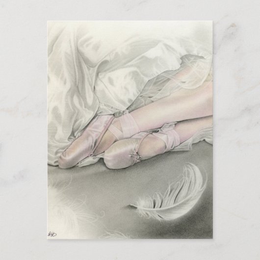 Ballerina dans van het zwandige Briefkaart (Voorkant)