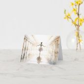 Ballerina Dansen in een Hall BLANK Kaart (Gele Bloem)