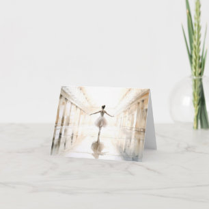 Ballerina Dansen in een Hall BLANK Kaart