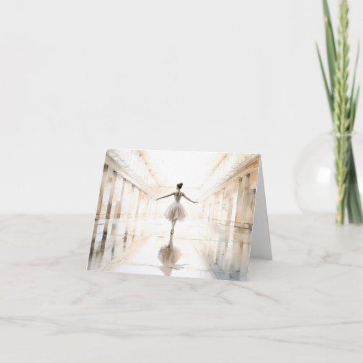 Ballerina Dansen in een Hall BLANK Kaart (Voorkant)