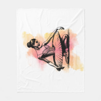 Ballerina dansen in kleur fleece deken