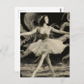 Ballerina dansen met de octopus briefkaart (Voorkant / Achterkant)