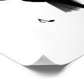 Ballerina Dansend met Muziek Persoonlijk Poster (Hoek)