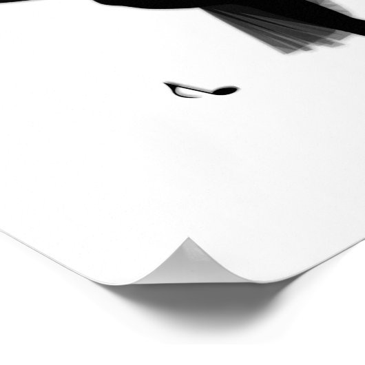 Ballerina Dansend met Muziek Persoonlijk Poster (Hoek)