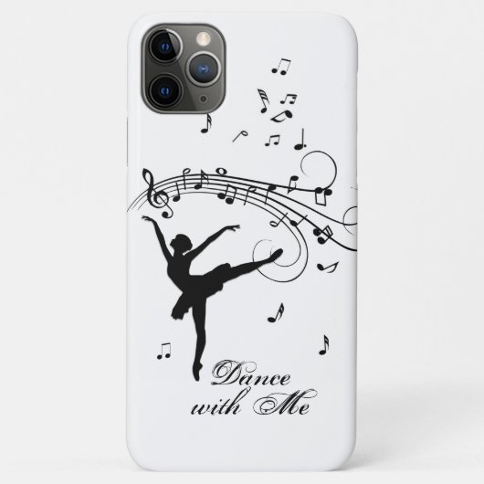 Ballerina Dansend met Muzieknoten Case-Mate iPhone Case (Achterkant)