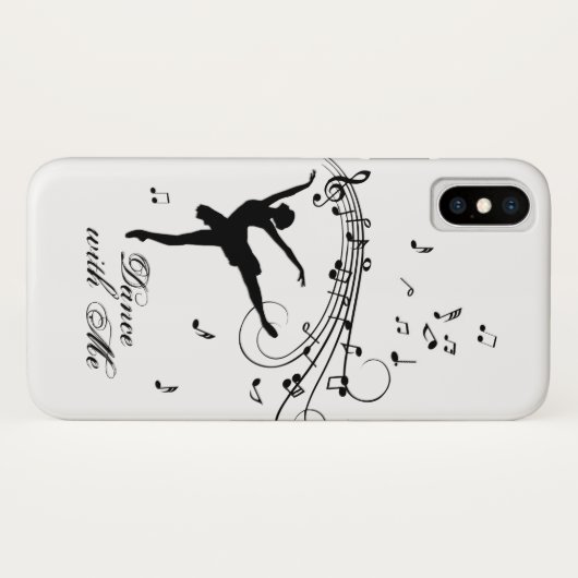 Ballerina Dansend met Muzieknoten Case-Mate iPhone Case (Achterkant (horizontaal))