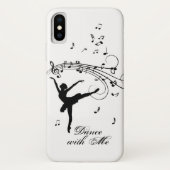 Ballerina Dansend met Muzieknoten Case-Mate iPhone Case (Achterkant)