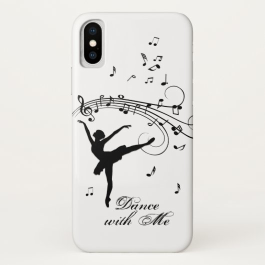 Ballerina Dansend met Muzieknoten Case-Mate iPhone Case (Achterkant)