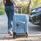 Ballerina Dansend met Muzieknoten Sticker (Koffer Insitu)