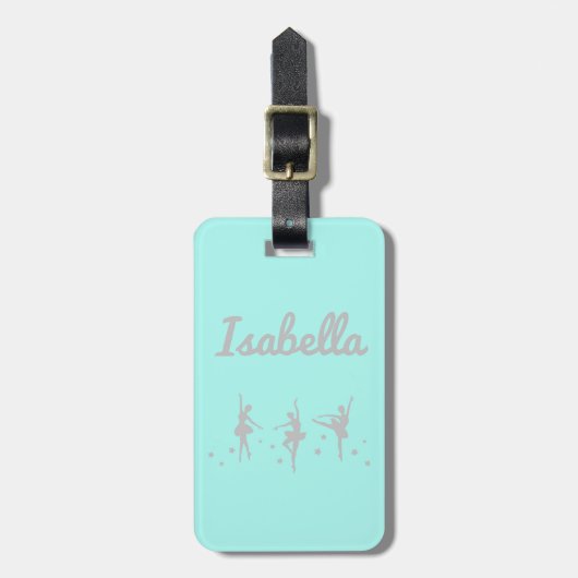 Ballerina Danser Bagage Label | Uitvoering Verjaar (Voorkant verticaal)