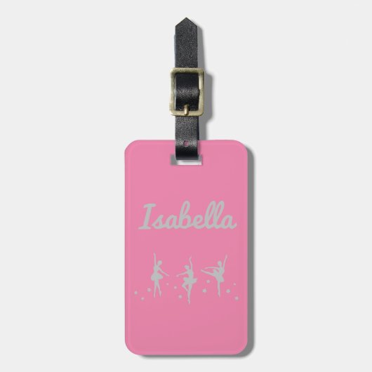Ballerina Danser Bagage Label | Uitvoering Verjaar (Voorkant verticaal)
