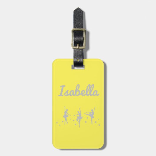 Ballerina Danser Bagage Label | Uitvoering Verjaar (Voorkant verticaal)