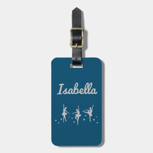 Ballerina Danser Bagage Label | Uitvoering Verjaar (Voorkant verticaal)