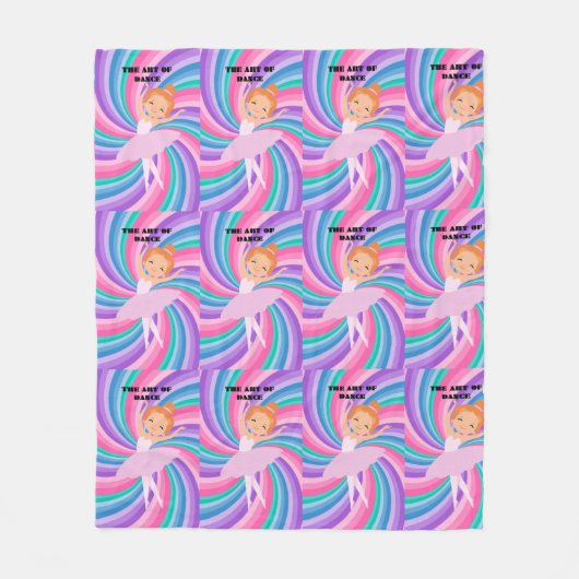 Ballerina danser fleece deken (Voorkant)
