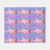 Ballerina danser fleece deken (Voorkant (Horizontaal))