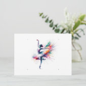 Ballerina Danser Mok Bedankkaart (Staand voorkant)