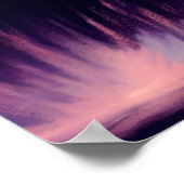 Ballerina danser Posing pastel tekening Paarse bla Poster (Hoek)