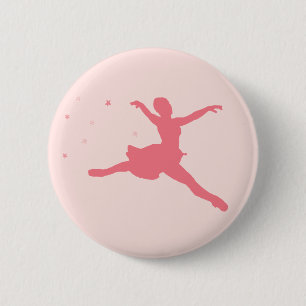 Ballerina danser ronde button 5,7 cm