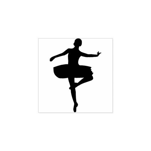 Ballerina danser stempel, elegant schattig rubberstempel (Afrduk)